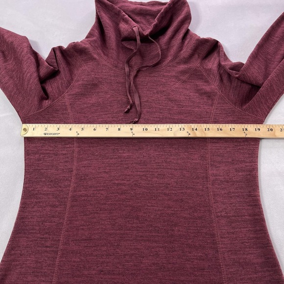 Kuhl Lea Dress Women Large Red Cowl Neck Long Sleeve Pockets Thumbholes - Picture 11 of 14